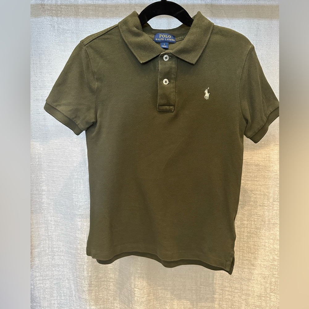 Boys Ralph Lauren Olive Green Polo